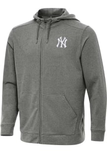 Antigua New York Yankees Mens Black Effortless Long Sleeve Full Zip Jacket