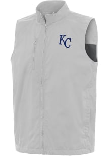 Antigua Kansas City Royals Mens Grey Brisk Sleeveless Jacket