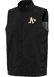 Antigua Oakland Athletics Mens Black Brisk Sleeveless Jacket