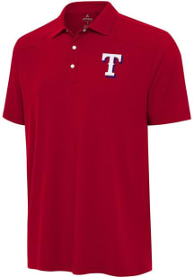 Antigua Texas Rangers Mens Red Western Short Sleeve Polo