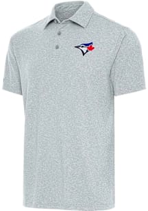 Antigua Toronto Blue Jays Grey Par 3 Big and Tall Polo