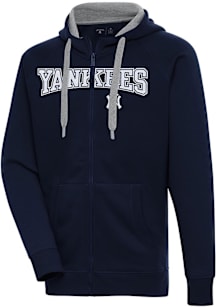 Antigua New York Yankees Mens Navy Blue Split Victory Big and Tall Light Weight Jacket
