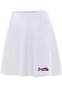 Antigua Atlanta Braves Womens White Chip Skort Skirt