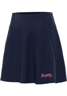 Antigua Atlanta Braves Womens Navy Blue Chip Skort Skirt