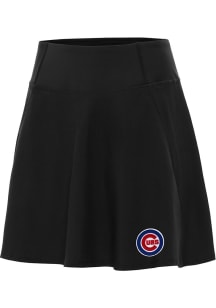 Antigua Chicago Cubs Womens Black Chip Skort Skirt