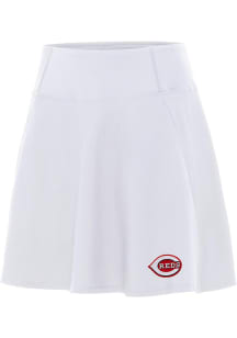 Antigua Cincinnati Reds Womens White Chip Skort Skirt