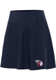 Antigua Cleveland Guardians Womens Navy Blue Chip Skort Skirt