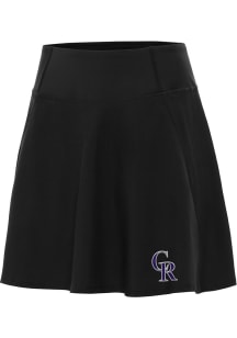 Antigua Colorado Rockies Womens Black Chip Skort Skirt