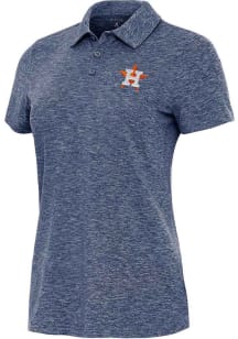 Antigua Houston Astros Womens Navy Blue Matter Short Sleeve Polo Shirt