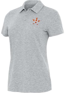 Antigua Houston Astros Womens Grey Matter Short Sleeve Polo Shirt