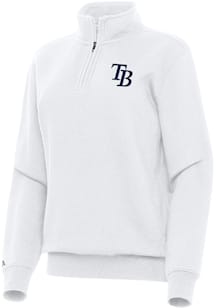 Antigua Tampa Bay Rays Womens White Victory Qtr Zip