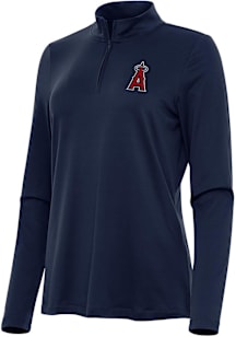 Antigua Los Angeles Angels Womens Navy Blue Reprocess Recycled Qtr Zip