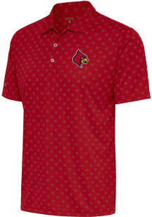 Antigua Louisville Cardinals Mens Red Spark Short Sleeve Polo