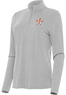 Antigua Houston Astros Womens Grey Bright 1/4 Zip Pullover