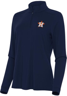 Antigua Houston Astros Womens Navy Blue Intent 1/4 Zip Pullover