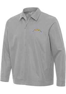 Antigua Los Angeles Chargers Mens Grey Pivot Light Weight Jacket