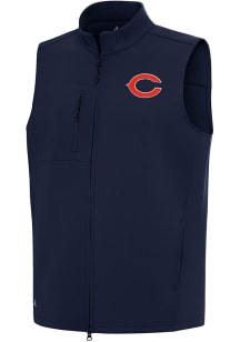 Antigua Chicago Bears Mens Navy Blue Demand Sleeveless Jacket