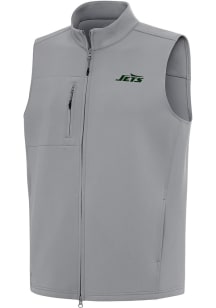 Antigua New York Jets Mens Grey Demand Sleeveless Jacket