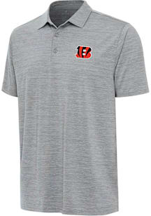 Antigua Cincinnati Bengals Mens Grey Layout Short Sleeve Polo