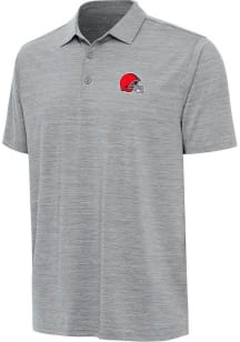 Antigua Cleveland Browns Mens Grey Layout Short Sleeve Polo