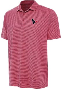 Antigua Houston Texans Mens Red Scheme Short Sleeve Polo