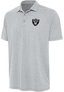 Antigua Las Vegas Raiders Mens Grey Scheme Short Sleeve Polo