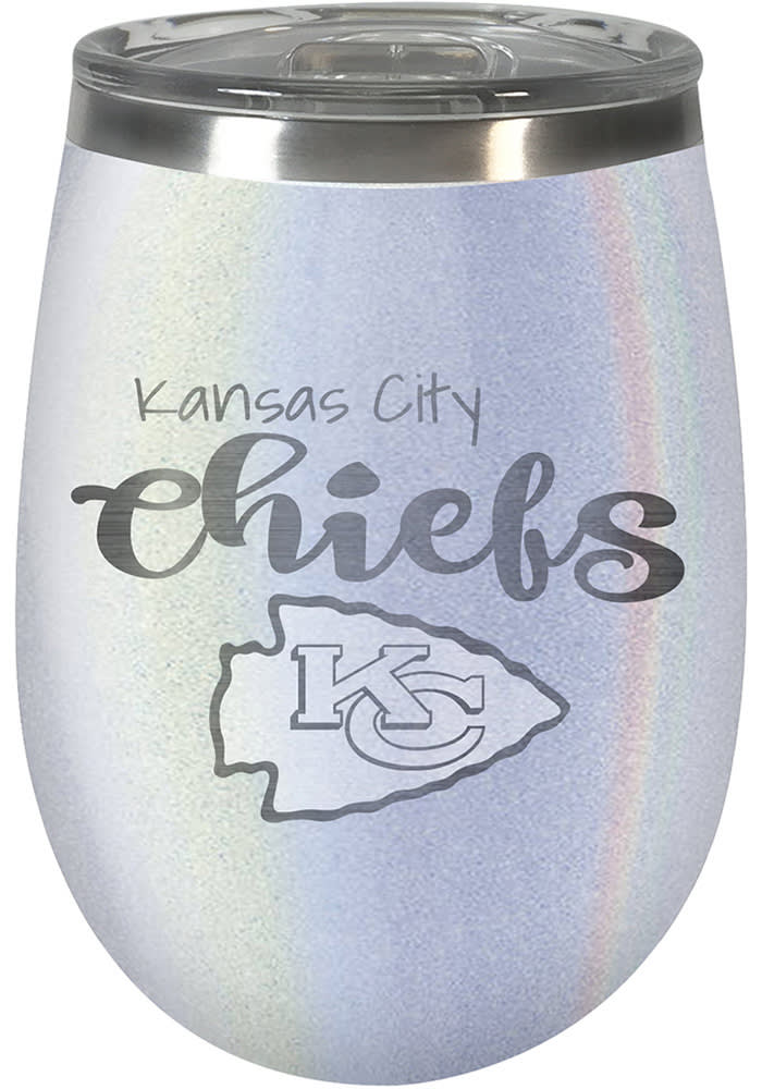Kansas City Chiefs 10oz Opal Stemless Wine Stainless Steel Tumbler - White