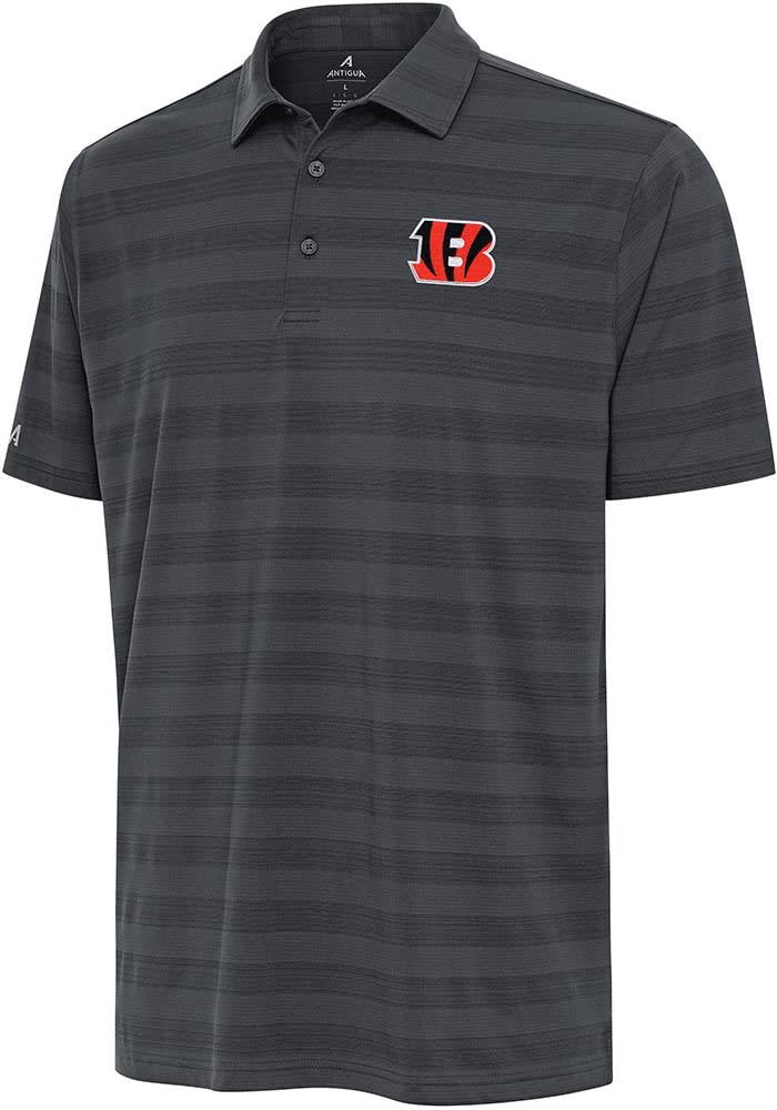 Antigua Cincinnati Bengals Mens Tunnel Short Sleeve Polo