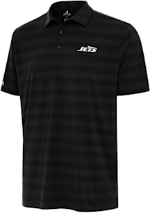 Antigua New York Jets Mens Black Tunnel Short Sleeve Polo