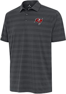 Antigua Tampa Bay Buccaneers Mens Grey Tunnel Short Sleeve Polo