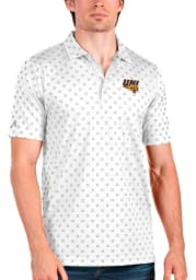 Antigua Northern Iowa Panthers Mens White Spark Short Sleeve Polo