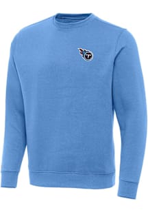 Antigua Tennessee Titans Mens Blue Victory Long Sleeve Crew Sweatshirt