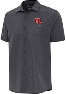 Antigua Tampa Bay Buccaneers Mens Black Activate Short Sleeve Dress Shirt
