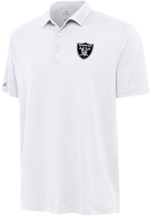 Antigua Las Vegas Raiders Mens White Reprocess Recycled Short Sleeve Polo