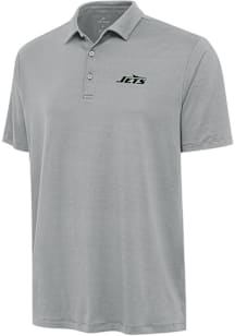 Antigua New York Jets Mens Grey Reprocess Recycled Short Sleeve Polo