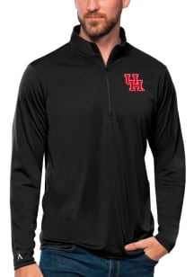 Antigua Houston Cougars Mens Black Tribute Long Sleeve 1/4 Zip Pullover