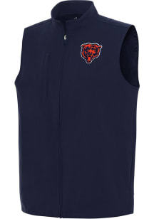 Antigua Chicago Bears Mens Navy Blue Alternate Regard Sleeveless Jacket