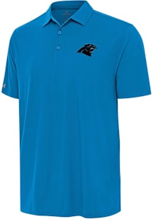 Antigua Carolina Panthers Mens Blue Era Short Sleeve Polo