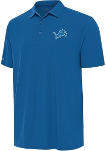 Antigua Detroit Lions Mens Blue Era Short Sleeve Polo