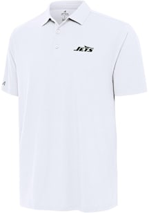 Antigua New York Jets Mens White Era Short Sleeve Polo
