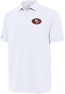 Antigua San Francisco 49ers Mens White Era Short Sleeve Polo
