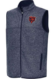 Antigua Chicago Bears Mens Navy Blue Alternate Fortune Sleeveless Jacket