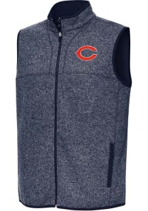 Antigua Chicago Bears Mens Navy Blue Fortune Sleeveless Jacket