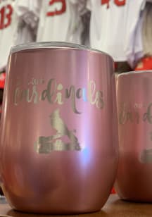 St Louis Cardinals 10oz Rose Gold Stemless Wine Stainless Steel Stemless