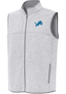 Antigua Detroit Lions Mens Grey Fortune Sleeveless Jacket