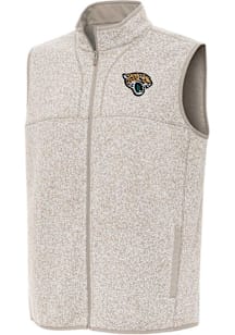 Antigua Jacksonville Jaguars Mens Oatmeal Fortune Sleeveless Jacket