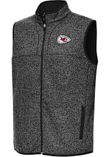 Antigua Kansas City Chiefs Mens Black Fortune Sleeveless Jacket