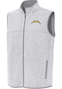 Antigua Los Angeles Chargers Mens Grey Fortune Sleeveless Jacket