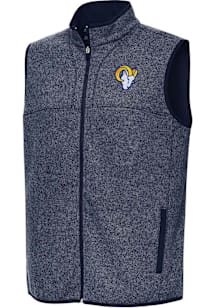 Antigua Los Angeles Rams Mens Navy Blue Fortune Sleeveless Jacket