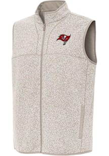 Antigua Tampa Bay Buccaneers Mens Oatmeal Fortune Sleeveless Jacket